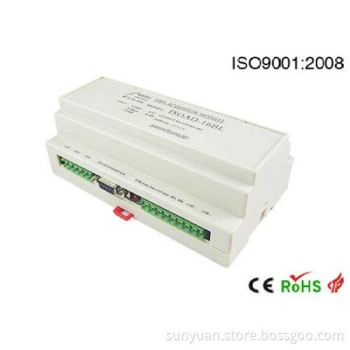 16 Channels Analog Signal 4-20mA/0-5V to RS232/RS485 Isolated a-D Converter with Modbus RTU